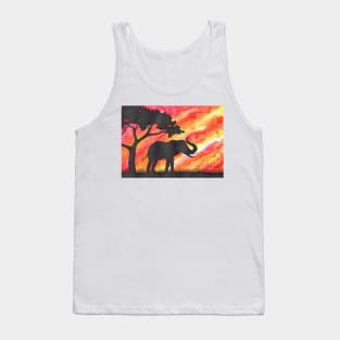 Elephant Watercolour Tank Top